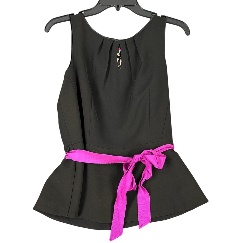White House Black Market‎ Peplum Shell Blouses Sleeveless Belted 6 Womens